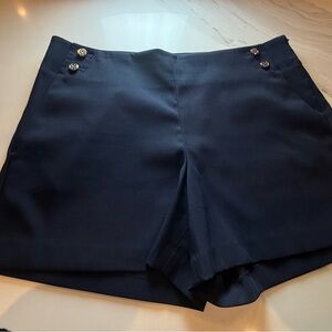 Ann Taylor Midnight Blue Women's Shorts with Button Accents